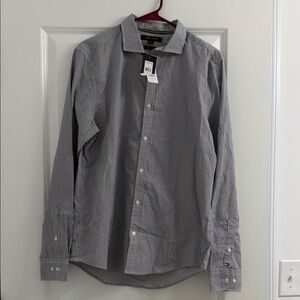 Tommy Hilfiger Men's Black and White Checkered Shirt